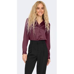 JDY - Satijnen Blouse - Rechtvallende Pasvorm - Lange Mouwen