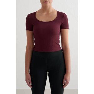 Aim'n sport T-shirt Ribbed Performance donkerrood