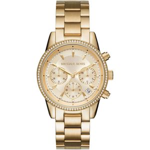 Michael Kors horloge MK6356 Ritz goudkleurig