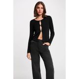 MORGAN - Vest - Zwart - Lange Mouwen - Viscose Materiaal