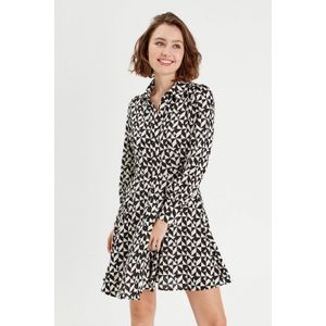 Cache Cache blousejurk met grafische print zwart/wit