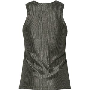 Y.A.S - Yasmatera - Top - Zachtgrijs - Metallic Glans