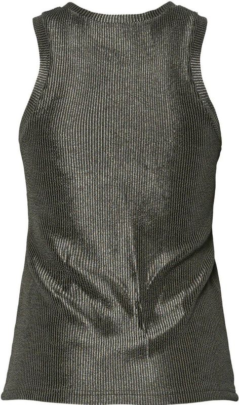 Y.A.S - Yasmatera - Top - Zachtgrijs - Metallic Glans