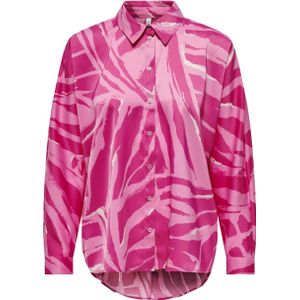 ONLY Blouse ONLSERINA met Zebraprint Roze