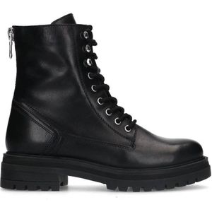 Sacha Leren Veterboots Zwart