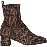 Unisa - Enkellaarsjes - Panterprint - Taupe/Zwart