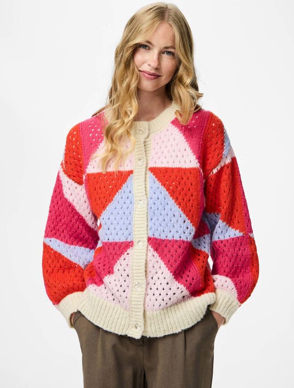 PIECES - Gebreid Vest - Ecru