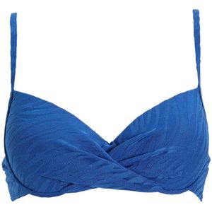 BEACHWAVE voorgevormde beugel bikinitop blauw