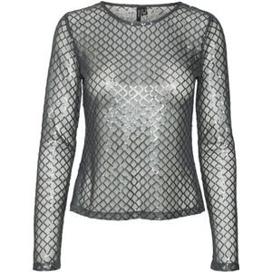 VERO MODA jersey top VMSAFINA antraciet