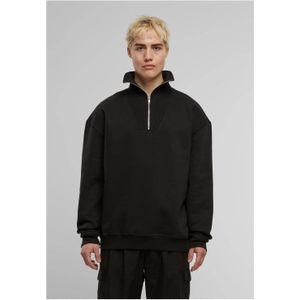 Urban Classics - Sweater - Zwart - Oversized Fit - Lange Mouw - Korte Rits