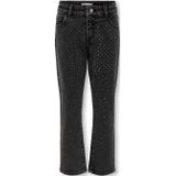 KIDS ONLY GIRL straight fit jeans KOGEMILY met all over print washed black