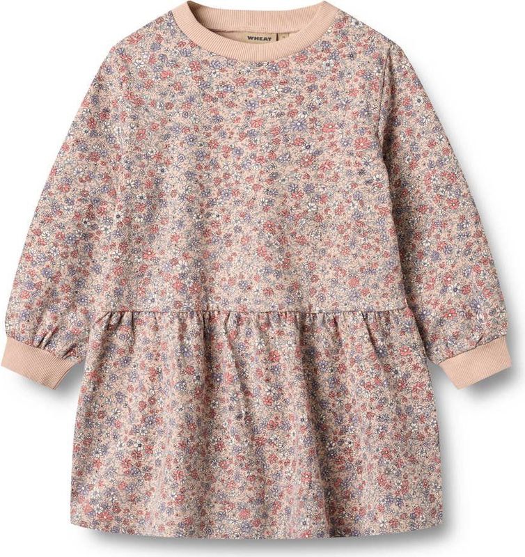 Wheat - Zenia - Jurk - Bloemenprint - Lange Mouwen - Katoen met Elastaan