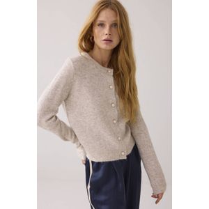 Summum Woman - Cardigan - Beige - Wol-Elastaan Mix