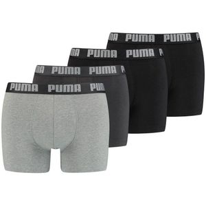 Puma boxershort (set van 4) grijs/zwart