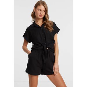 Anytime Blouse met Knoopdetail Zwart