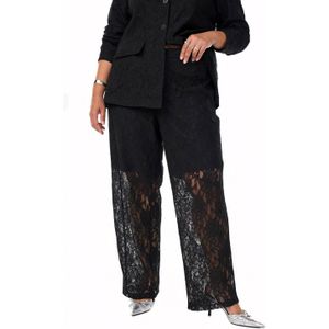 Zizzi wide leg high waist broek zwart