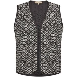 Soyaconcept gilet ISOLA met all over print zwart/wit