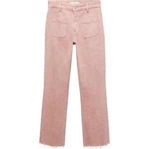 Mango cropped flared jeans roze