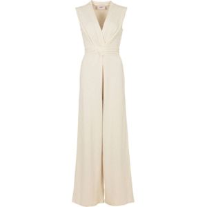Freebird aansluitend jumpsuit crème