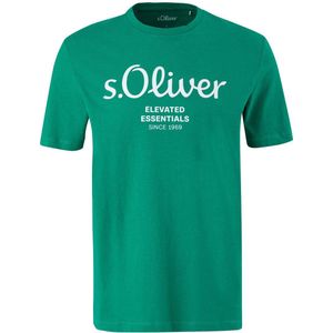s.Oliver regular fit T-shirt met printopdruk groen