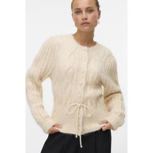 VERO MODA vest ecru met kabels