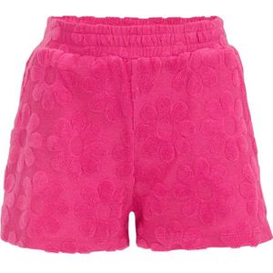 WE Fashion gebloemde sweatshort intense pink