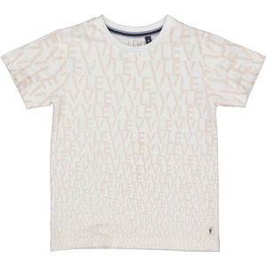 LEVV T-shirt MARK met tekst wit