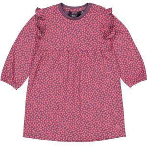 Quapi Mini jurk MADDY met stippen en ruches roze/lila