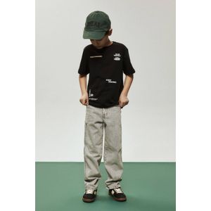 NAME IT KIDS T-shirt met backprint zwart