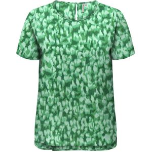 ONLY CARMAKOMA T-shirt CARVICA met all over print groen/wit