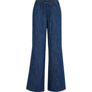 WE Fashion Blue Ridge loose fit broek dark blue denim