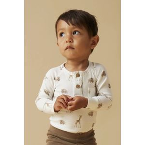 LIL' ATELIER BABY romper met all over print wit