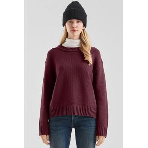 QS gebreide trui donkerrood