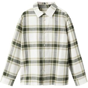 Mango Kids - Geruit Overhemd - Beige - Lange Mouwen - 100% Katoen