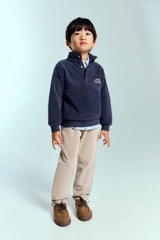 Mango Kids - Corduroy Casual Broek - Zand
