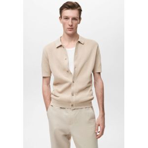 Mango Man casual overhemd beige
