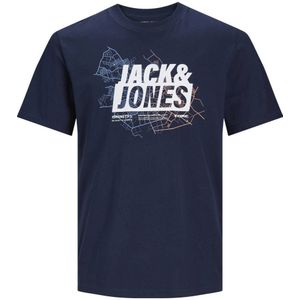 JACK & JONES JUNIOR T-shirt JCOMAP met printopdruk donkerblauw