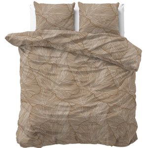 Sleeptime - Dekbedovertrek - Amber Beige/bruin - 200x200x220 + 2 Kussenslopen 60x70