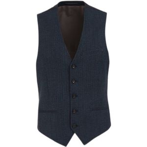 WE Fashion gemêleerd gilet met jacquard faded night