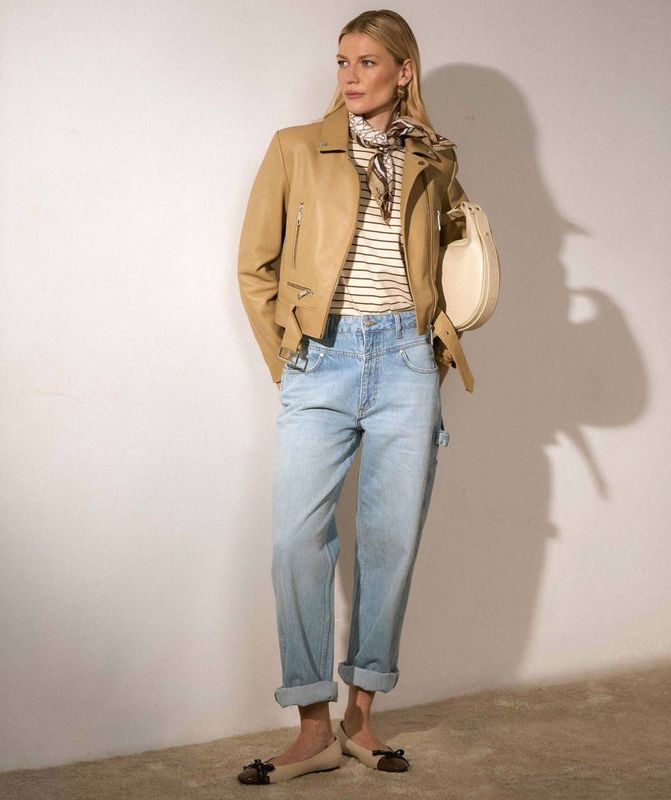 Josh V - Della - Ballerina - Black Ecru - Vegan Leer