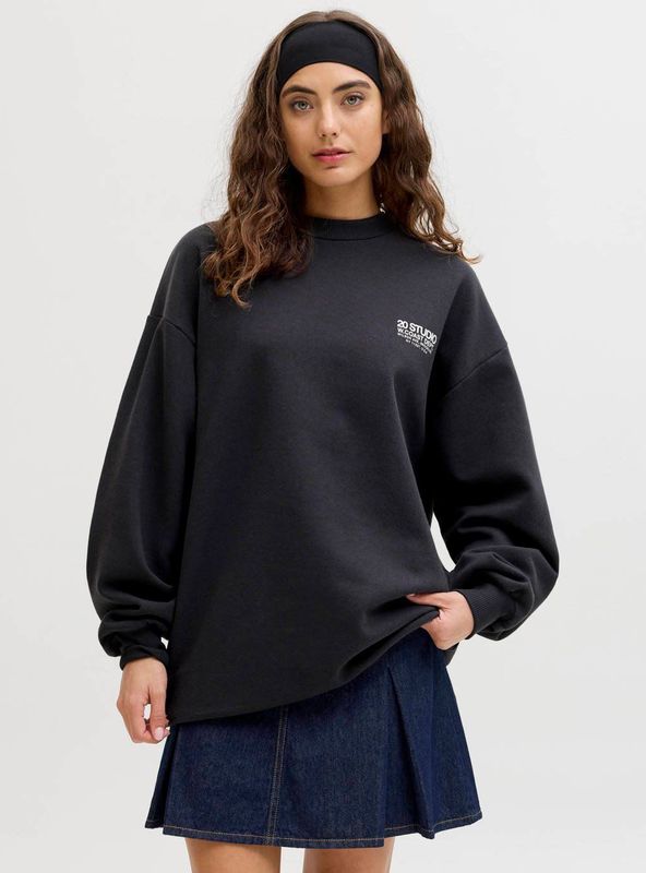 JJXX sweater met backprint antraciet