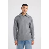 America Today - Kent - Gebreide Trui - Grijs - Comfort Fit