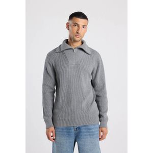 America Today - Kent - Gebreide Trui - Grijs - Comfort Fit