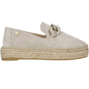 Fred de la Bretoniere June Li suède espadrilles beige