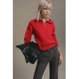 MANGO Trui 'RIBRAID'  rood