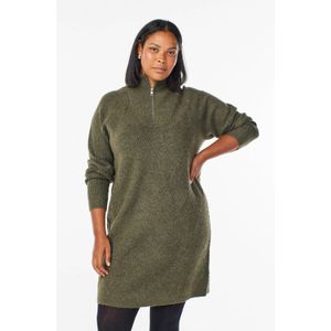 Zizzi midi jurk kaki