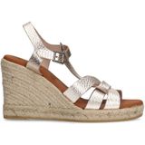 Sacha leren espadrilles goud