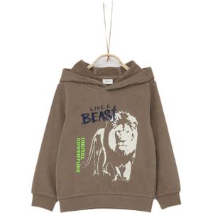 s.Oliver sweater met printopdruk bruin