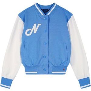 NONO baseballvest zachtblauw/wit