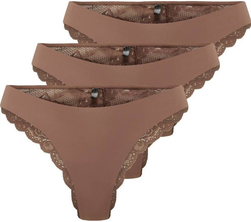 Only - ONLCHLOE LACE BRAZIL - Slip - Cognac - 3-Pack
